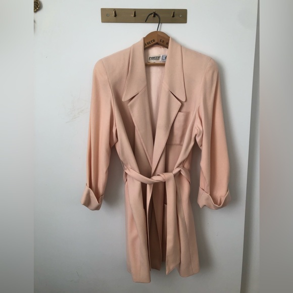 Vintage 100% Virgin Wool Coat/Trench - Picture 2 of 6